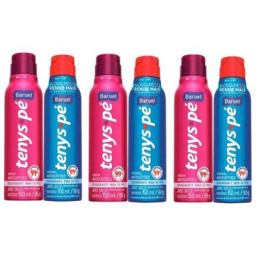 Imagem de Kit 6 Tenys Pé Baruel 3 Original 3 Woman Jato a Seco 92g Nfe