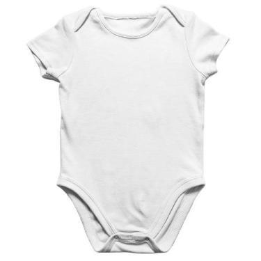 Imagem de Body Bebê Algodão Básico Liso - Foca na Moda, Branco, P