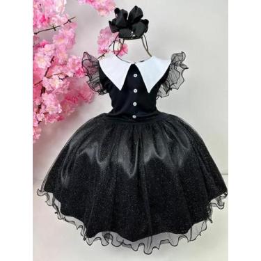 Imagem de Vestido de festa infantil preto wandinha - TEMATICOS DA MISS, 8