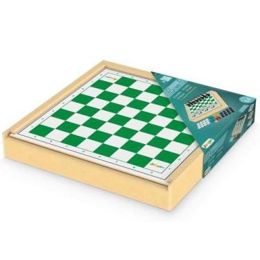 Imagem de Jogo 4x1 Xadrez Ludo Damas e Trilhas Junges 