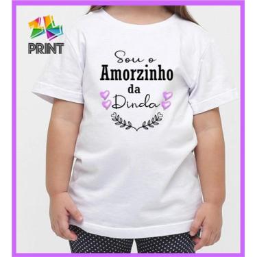 Imagem de Camiseta Infantil - Sou o Amorzinho da Dinda - ZLprint, 8