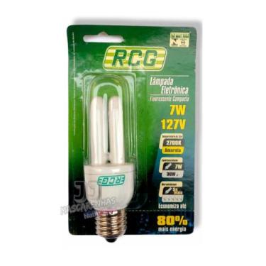 Imagem de Lampada Fluorescente Rcg Luz Amarela Nova 127v 7w 2700k