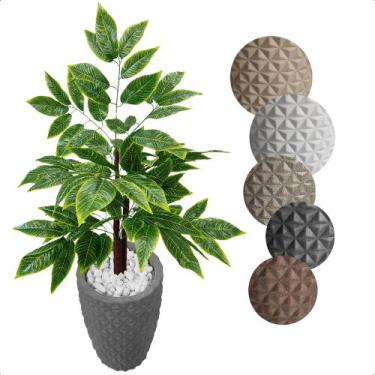 Imagem de Brasileirinho Planta Artificial com Vaso Decorativo - Flor de Mentirin