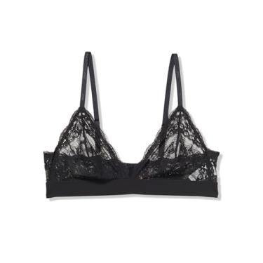 Imagem de BOSS Sutiã de renda triangular feminino, Preto, G