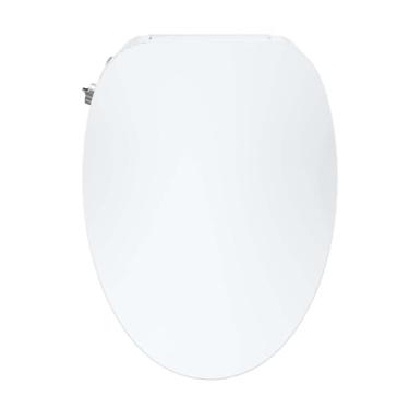 Imagem de Assentos de vaso sanitário alongados, tampa automática e fechamento lento, assento aquecido com água morna, bidê elétrico com bicos duplos autolimpantes, luz noturna de LED