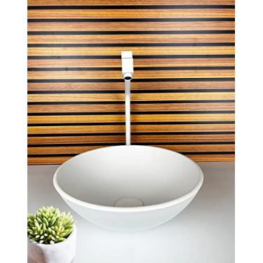 Imagem de KIT CUBA VIDRO REDONDA 30CM + TORNEIRA + VALVULA BRANCO FOSCO