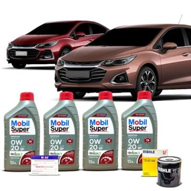 Imagem de Kit Troca de Oleo Mobil Super 0w20 e Filtro GM Cruze 1.4 16v 2017 a 2022