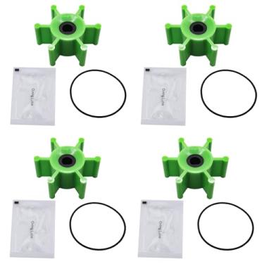 Imagem de Impulsor de poliuretano 4PC 6303-0007-P com kit de anel de vedação e substituição de lubrificação compatível com Jabsco, serve para algumas bombas de lastro de wakeboard e barco de esqui