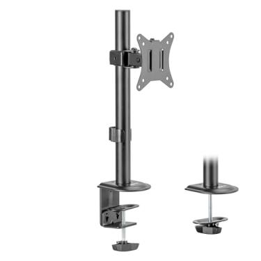 Imagem de Mount-It! Suporte de mesa para monitor único – Suporte de tela de computador com ajuste total de movimento – Suporte de monitor VESA de até 81.3 cm 9.0 kg – Rotação de 360°, rotação de 160°,