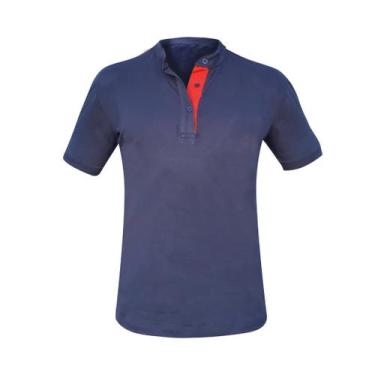 Imagem de Camisa Masculina Gola Padre Básica Algodão Com Elastano Slim - MT Clot