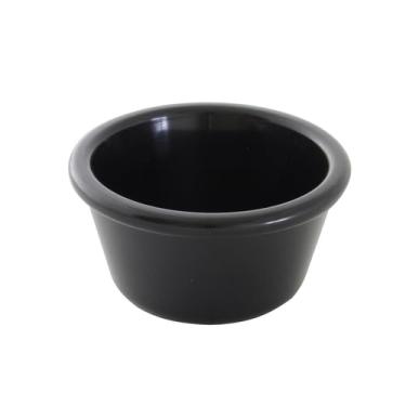 Imagem de A-to-Z Supply PL538BL1 Ramekin, 113 g, 9 cm de diâmetro, redondo, liso, pode ser lavado na lava-louças, livre de BPA, plástico, preto, pacote com 12