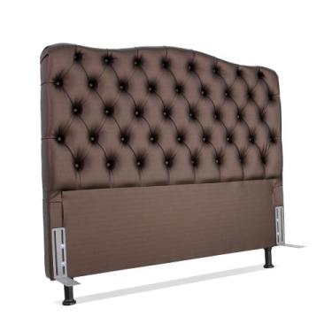 Imagem de Cabeceira de Cama Box Viúva 128 cm Dunas Larhome Café