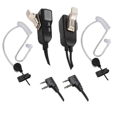 Imagem de Fone de ouvido de rádio bidirecional, transparente, de segurança, Walkie Talkie, compatível com AVPH3, par VOX-PTT, não compatível com outras marcas, como Motorola ou Kenwood