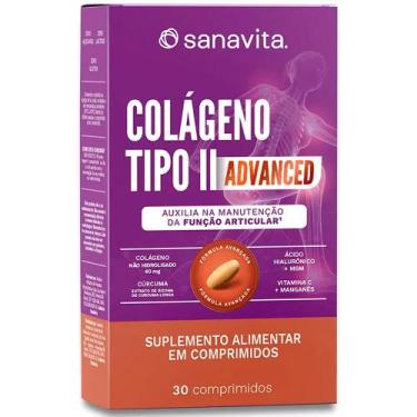 Imagem de Colágeno Tipo II Advanced (30 Comprimidos) - Sanavita
