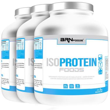 Imagem de Kit Proteico isolate 3x Whey Protein Isolado Pote 2kg em pó academia e treinos - Melhor Preço