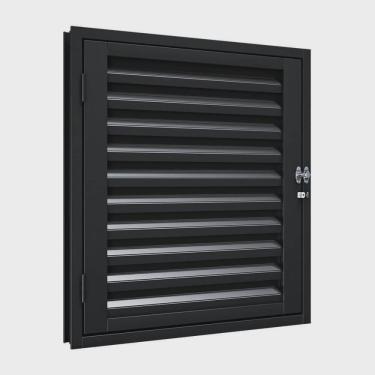 Imagem de Porta de Aço de Giro para Alçapão com Porta Cadeado 80x60cm Aço Pronto Riobras