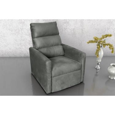 Imagem de Poltrona Reclinável MX14 Turin Suede Cinza B250 - Matrix