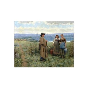 Imagem de Imagem famosa de arte de parede em tela - Impressões modernas de decoração de parede - Pintura de decoração para sala de estar - Reprodução (omento) 40 x 50 cm-16 x 19 pol. Sem moldura