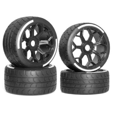 Imagem de 1/7 RC Tires and Plastic Wheels Set, 17mm Hex Wheel Upgrade Parts for 1:7 ARRMA Felony FSR RC Model Car Truck （4pcs） (Big and Small)