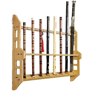 Imagem de Suporte de espada suporte de parede para espadas, suporte para katanas, prateleiras para espadas, suporte de parede de madeira de 3 a 9 camadas para armas, gancho vertical para espadas, suporte para