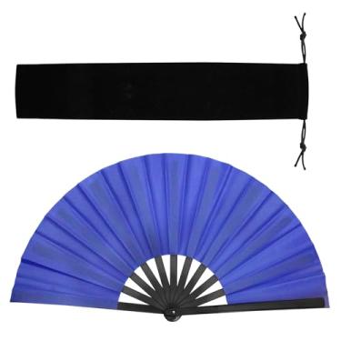 Imagem de HINGTAI Ventilador de mão dobrável holográfico para dança de linha para botas no chão ventilador de mão