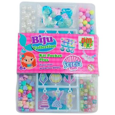 Imagem de Miçangas Bijuteria Infantil Pulseira Colar Sereia Plus - DM Toys