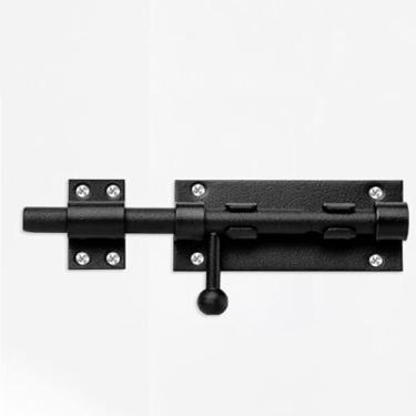 Imagem de QJFCare Trava de parafuso deslizante resistente de aço inoxidável 304 - Trava de portão de 25 cm com orifício de cadeado para portas de celeiro, galpão, cerca de segurança à prova de ferrugem - Cor