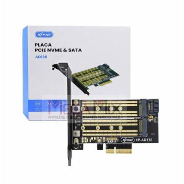 Imagem de Placa PCIe para SSD M2 NVME e SSD SATA KP-AD136 - Knup