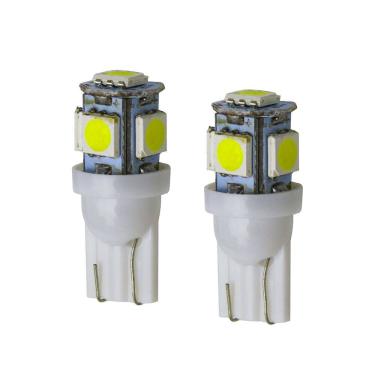 Imagem de Par Lâmpada Pingo LED T10 5 Leds 5W Lanterna Pingão