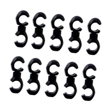 Imagem de Vaveren 10 peças de grampos para cabos de bicicleta, clipes profissionais de guia rotativos, cabos de freio de bicicleta, de freio de bicicleta para andar de, Preto