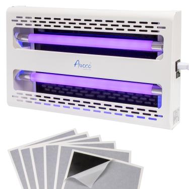 Imagem de Awoco Lâmpada Led De 11 W, 100 V-240 V Para Montagem Em Parede Ou Mesa, Captura Moscas, Mosquitos, Traças E Insetos Voadores (Armadilha Moscas + 6 Placas Adesivas)