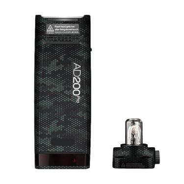 Imagem de Adesivo protetor de vinil para câmera com película anti-arranhões para acessórios fotográficos Godox AD200 Pro AD200Pro (verde mamãe)