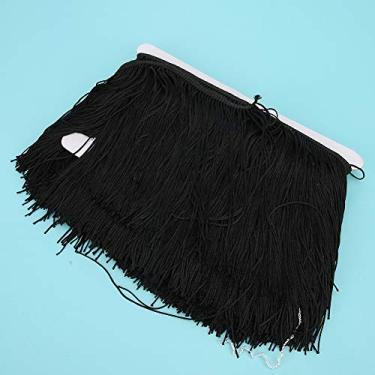 Imagem de 10 Jardas de Costura de Barragem, 10yd 14cm de Comprimento a 10 Jardas de Franjas Com Tassel Tassel Renda de Renda Fita Costura Em Estágio de Vestuário Diy Cortina Acessórios de Vestuário (Preto)
