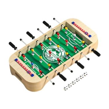 Imagem de menolana Mesa de pebolim de mesa com bola e marcador de pontos, conjunto portátil de jogo de futebol de madeira, educacional para viagem, bar, ambiente, S