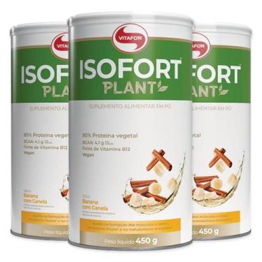 Imagem de Kit 3 Isofort Plant Vitafor 450G Banana Com Canela