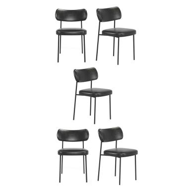 Imagem de Kit 5 Cadeiras Mona Para Sala Jantar Gourmet em Aço-EdeCasaMoveis