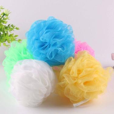 Imagem de Kit 6 Esponja Para Banho Cordinha Bucha de Nylon com Bolinhas
