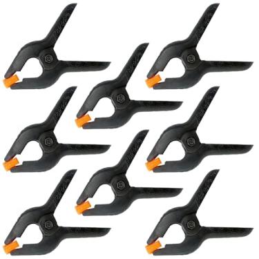 Imagem de Pacote com 8 grampos de mola de plástico de 15 cm, clipes grandes resistentes, grampos de mola grandes para marcenaria, suporte de pano de fundo, artesanato, fotografia, banner, clipes de guirlanda de