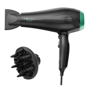 Imagem de Secador de Cabelo Babosa Ceramic Íon 2100W - GA.MA ITALY, Preto e Verd