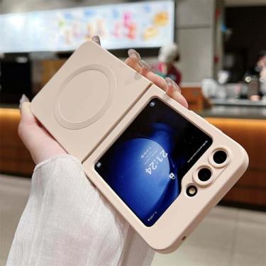 Imagem de Capa magnética fosca de silicone líquido para Samsung Z Flip ZFlip 6 5 4 3 ZFLIP6 com carregamento sem fio, 9, para Z Flip5