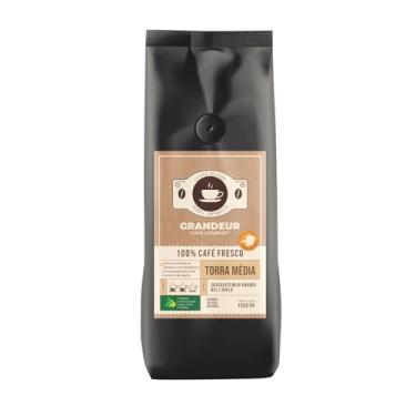 Imagem de Café em Grãos - Grandeur Café Gourmet, 100% Arábica, Torra Média, Matas de Minas, 1kg, Notas de Chocolate Meio Amargo e Avelã
