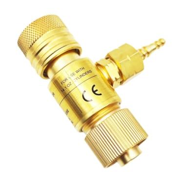 Imagem de harayaa Válvula de pressão de gás de transferência Mapp, ferramenta de troca de serviço pesado, conjunto de tanque plano de cobre completo de 7/16",