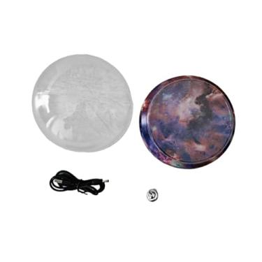 Imagem de WeiLaiKeQi Brinquedo giroscópio de movimento com luz colorida, peça central decorativa, tampa transparente, giroscópio giratório, decoração para prateleira,