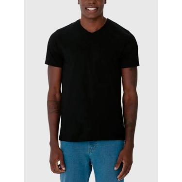 Imagem de Camiseta Manga Curta Malwee 1000004422 Masculina Gola V Algodão T. P/X