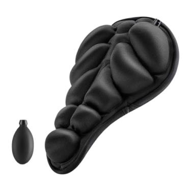 Imagem de kowaku Capa de selim de bicicleta para mulheres e homens, proteção para exercícios, capa de assento de bicicleta confortável acolchoada para ambientes, Grande