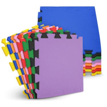 Imagem de Tatame,Evamax, 16 Placas, 50 cm x 50 cm x 1 cm, Cores Sortidas