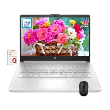 Imagem de HP Stream Laptop de volta às aulas de 14 polegadas, processador Intel N150 (até 3,60 GHz), Microsoft 365 de 1 ano, Copilot AI, 4 GB de RAM, 128 GB de armazenamento UFS, carregamento rápido, Wi-Fi 6