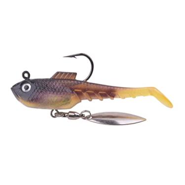 Imagem de Isca macia com colher rotativa isca de pesca 70 mm 11,5 g Shad Jig Iscas de silicone artificial carpa robalo