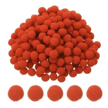 Imagem de PATIKIL Pompons de 0,8 cm para artesanato, 2000 peças de pompons pequenos para artesanato, mini bolas bufantes a granel de alta elasticidade para chapéus, arte de Natal, laranja