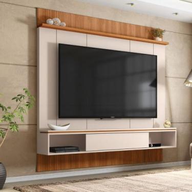 Imagem de Painel Runa 180cm para TV até 65 com Porta de Correr Prateleira e Nich